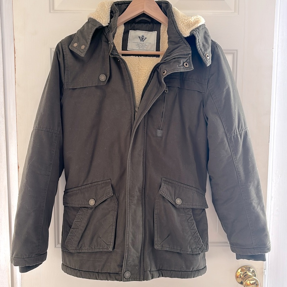 Wenyen Boys 14/16, Mens small army green winter coat